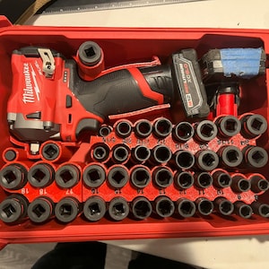 Packout Insert für M12 Stubby 3/8 "Schlagschrauber + 43-teiliger Steckschlüsselsatz (SWASH)