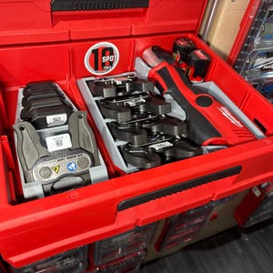 Verpakte inzetstukken met 3 lades voor M12 Pro Press, bekken en ringen (MPP D)