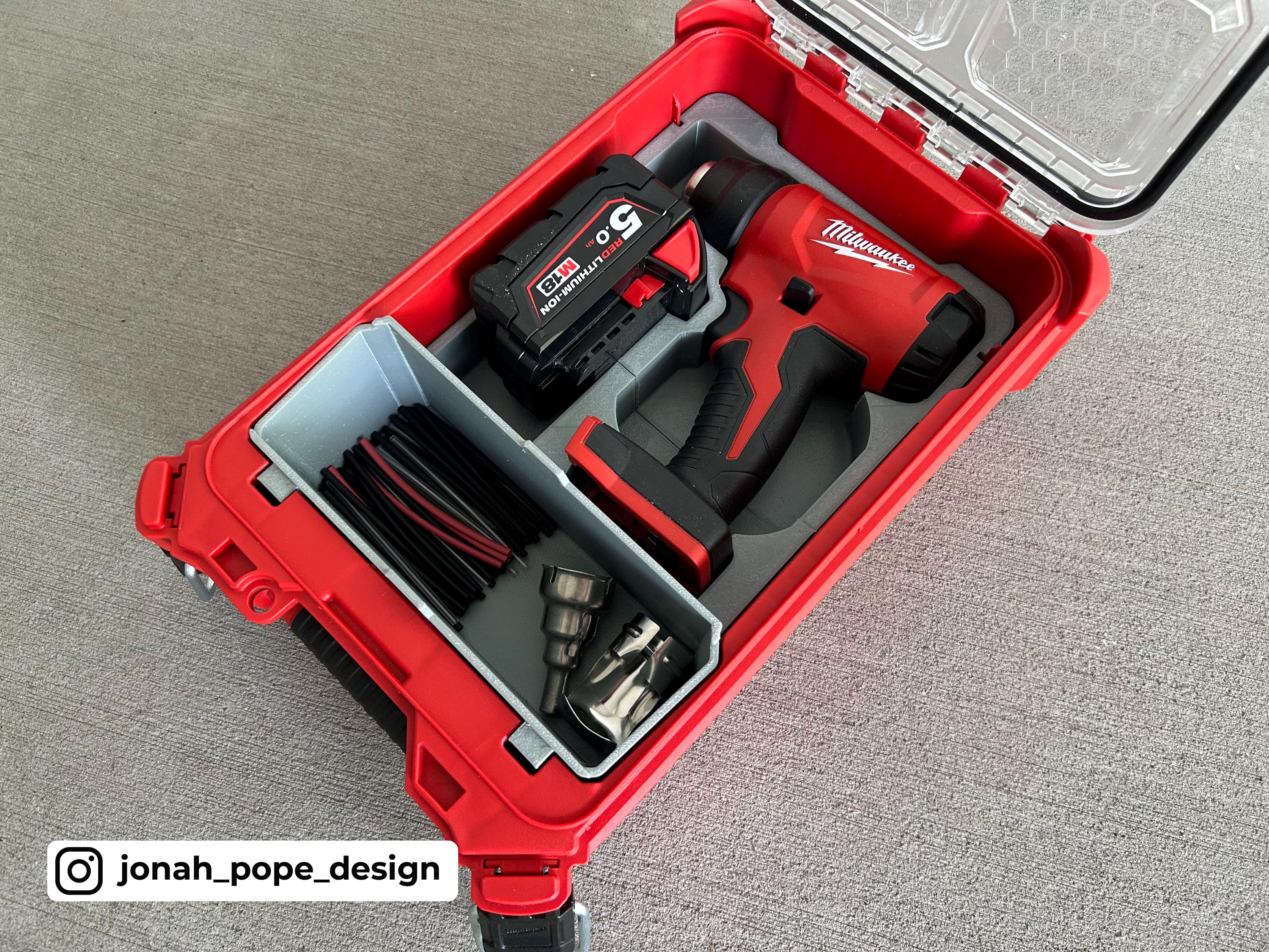 Layout For M18 Packout Insert for M18 Heat Gun - Jonah Pope Design (JP-HG) - Etsy