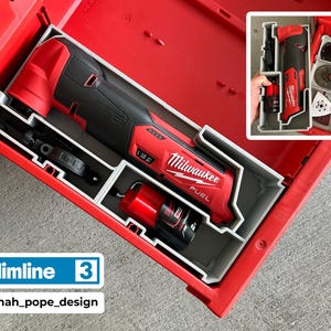 Slimline Packout Schubladeneinsatz für M12 Petrol Multi-Tool - Jonah Pope Design (JPD-MT)