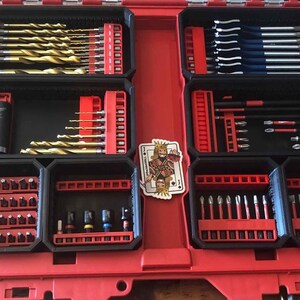Bit Bins for use with the Milwaukee Tools Shockwave holders and 3D Printed holders.
