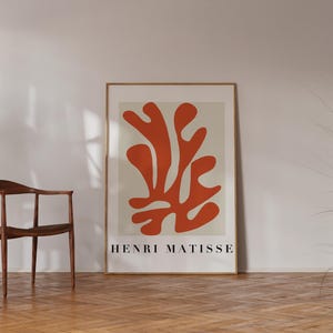 Henri Matisse Print| Matisse Art Print| Pepier Decoupe| Abstract | Matisse Poster print| Exhibition Poster| Vintage | Matisse Orange Cut Out