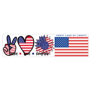 Patriotic Bumper Stickers, USA American Pride Red White Blue 4th of July, America Decal, American Flag Car Sticker, Patriotic Gifts,