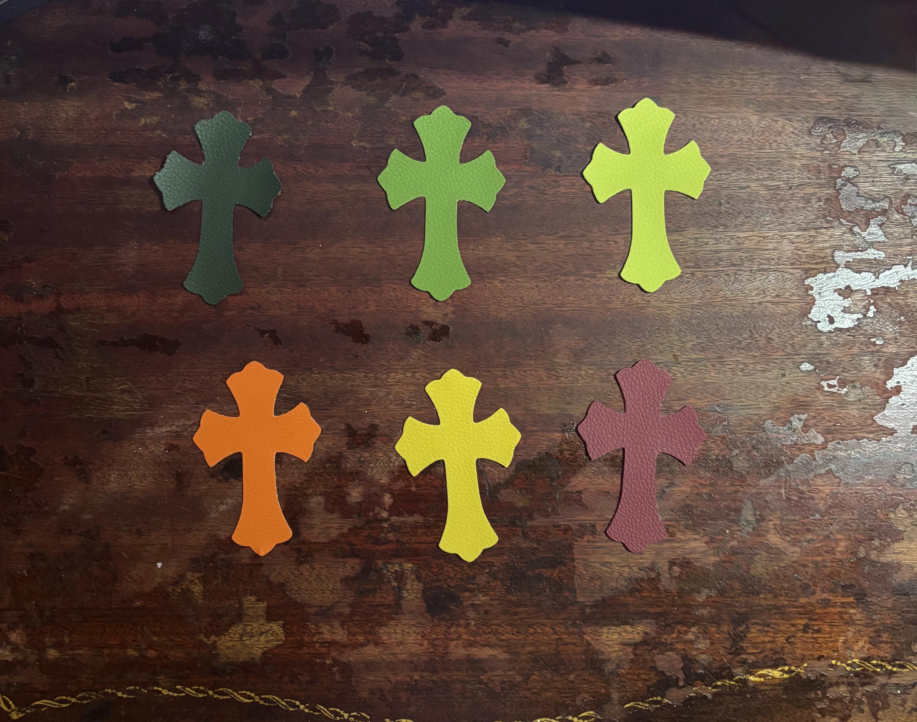 Colorful Leather Cross for Clothing, Shoes, Decoration - Etsy