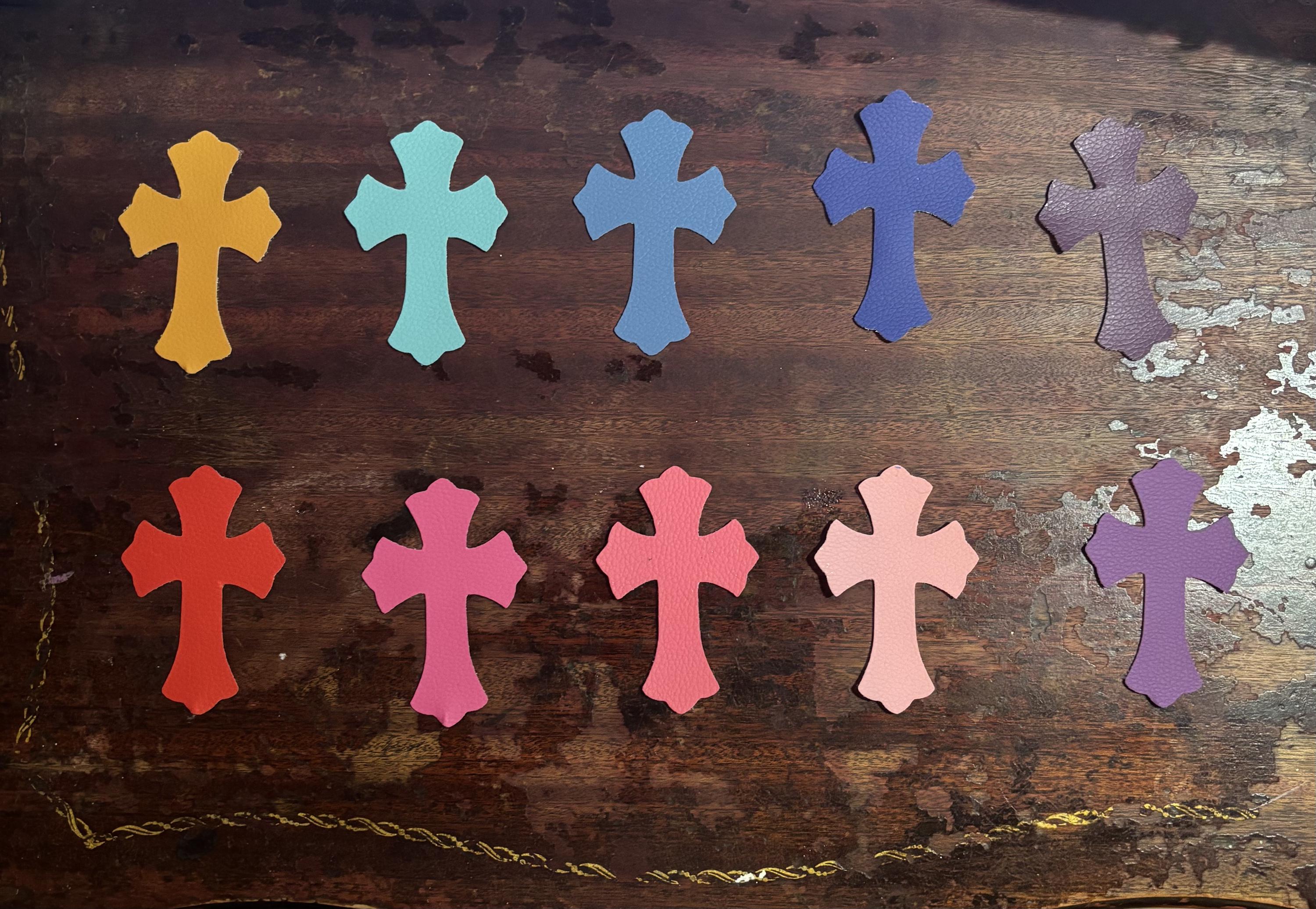 Colorful Leather Cross for Clothing, Shoes, Decoration - Etsy