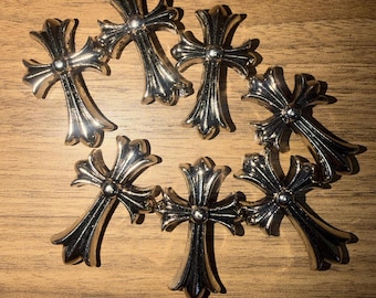 Cross with rivets for clothes, shoes, decoration, display