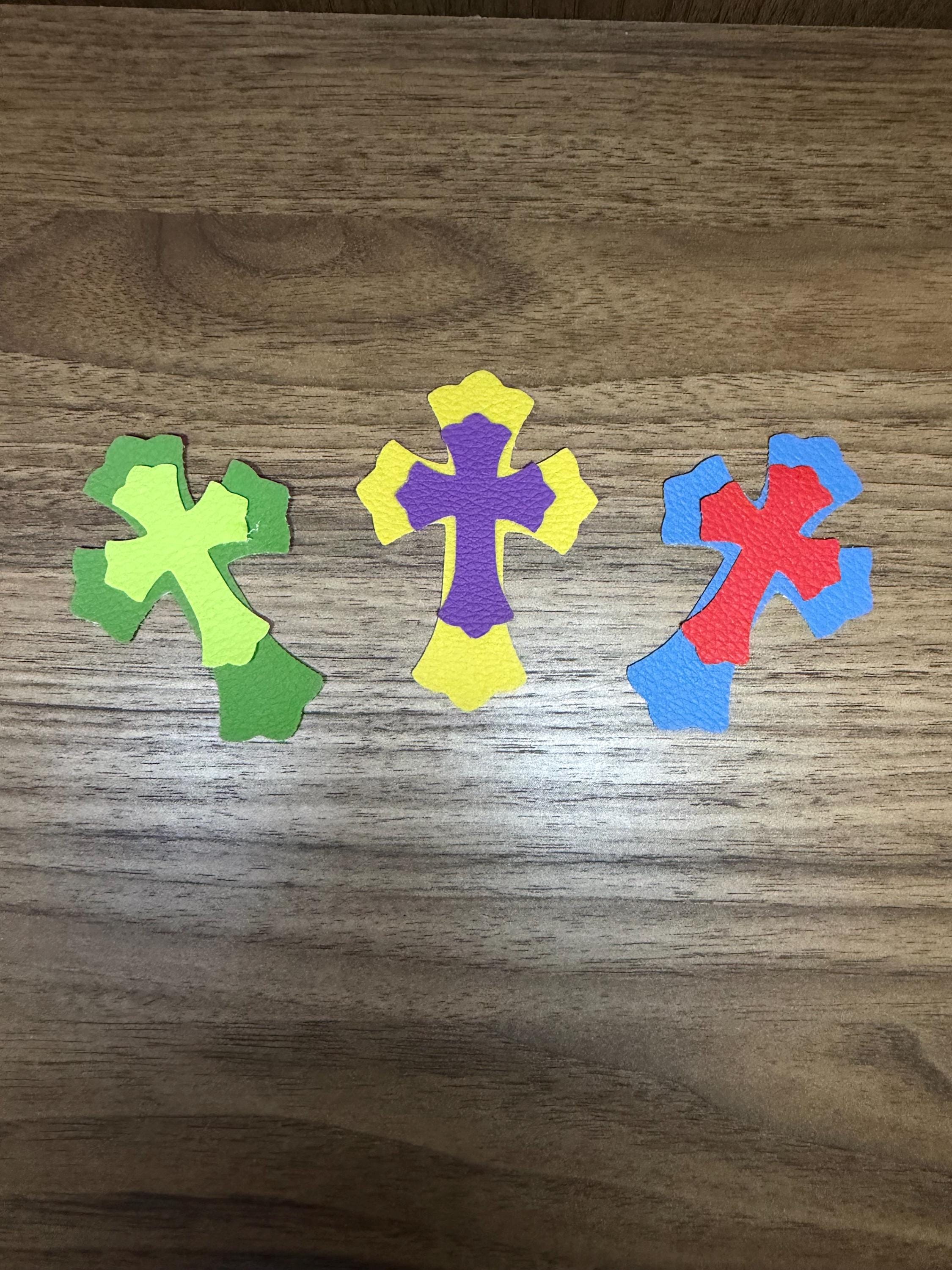 Colorful Leather Cross for Clothing, Shoes, Decoration - Etsy