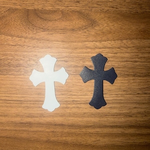 Black & White Leather Cross for DIY crafts