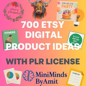 700 Etsy Digitale Produktideen mit PLR-Lizenz | Printables, Vorlagen, SVGs, Guides & Clipart für ein passives Einkommen