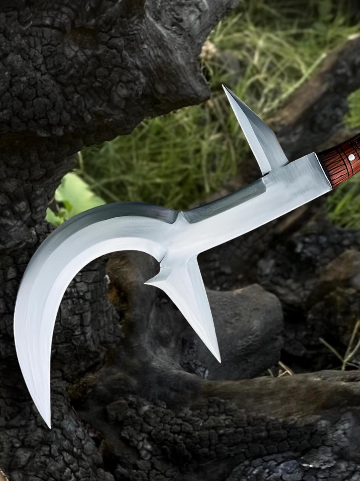 Hand forged African Hunga Munga Carbon Steel Mambele Knife With hand-forged-african-hunga-munga-carbon-steel-mambele-knife-with