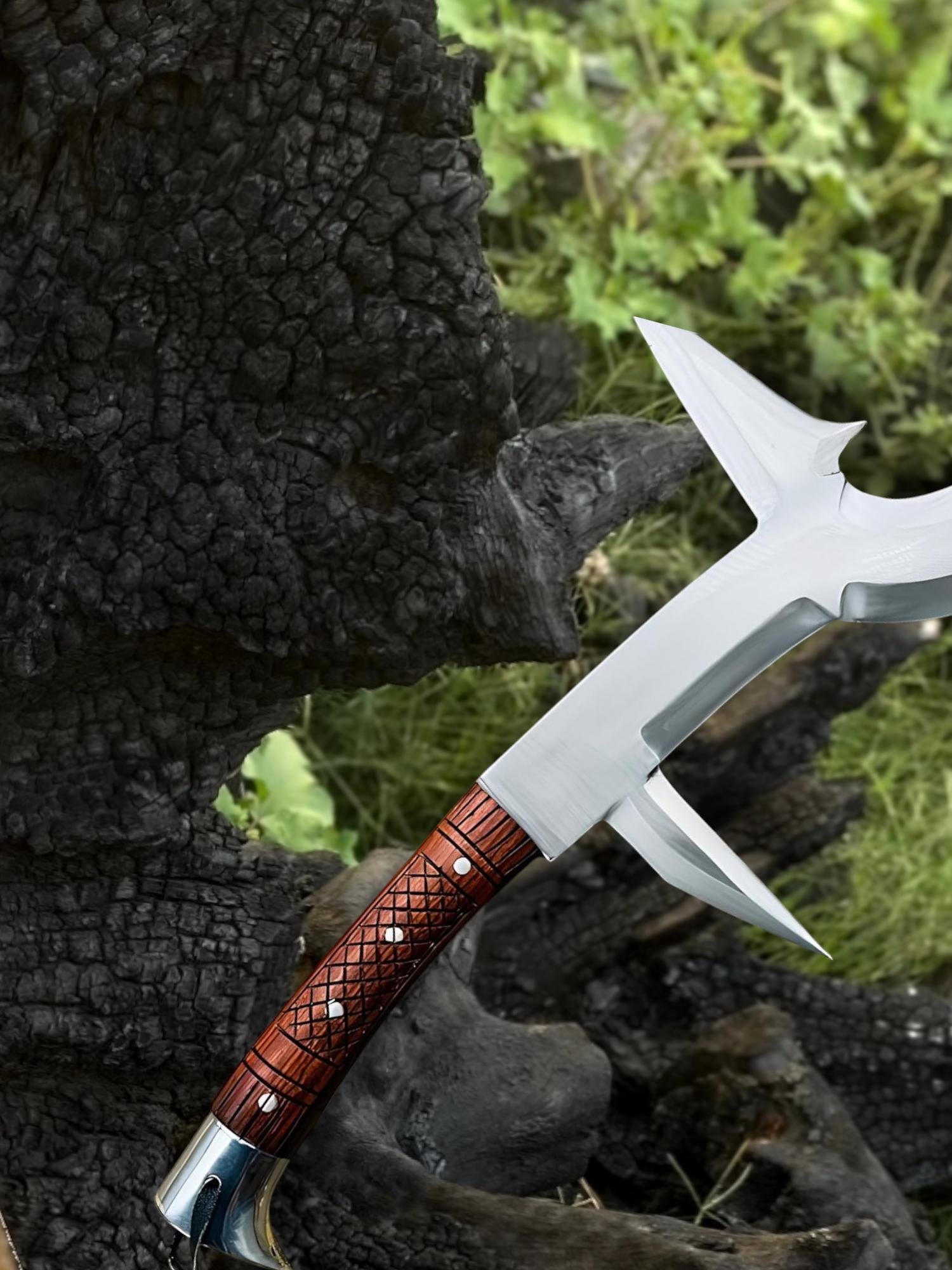 Hand forged African Hunga Munga Carbon Steel Mambele Knife With hand-forged-african-hunga-munga-carbon-steel-mambele-knife-with