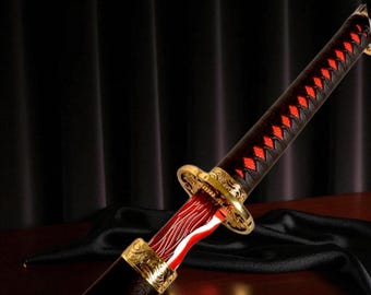 132cm long Rivers of Blood Sword Replica – Elden Ring Cosplay Weapon | Life-Size Full Metal Blade | Gamer Gift for Him | Boyfriend Gift