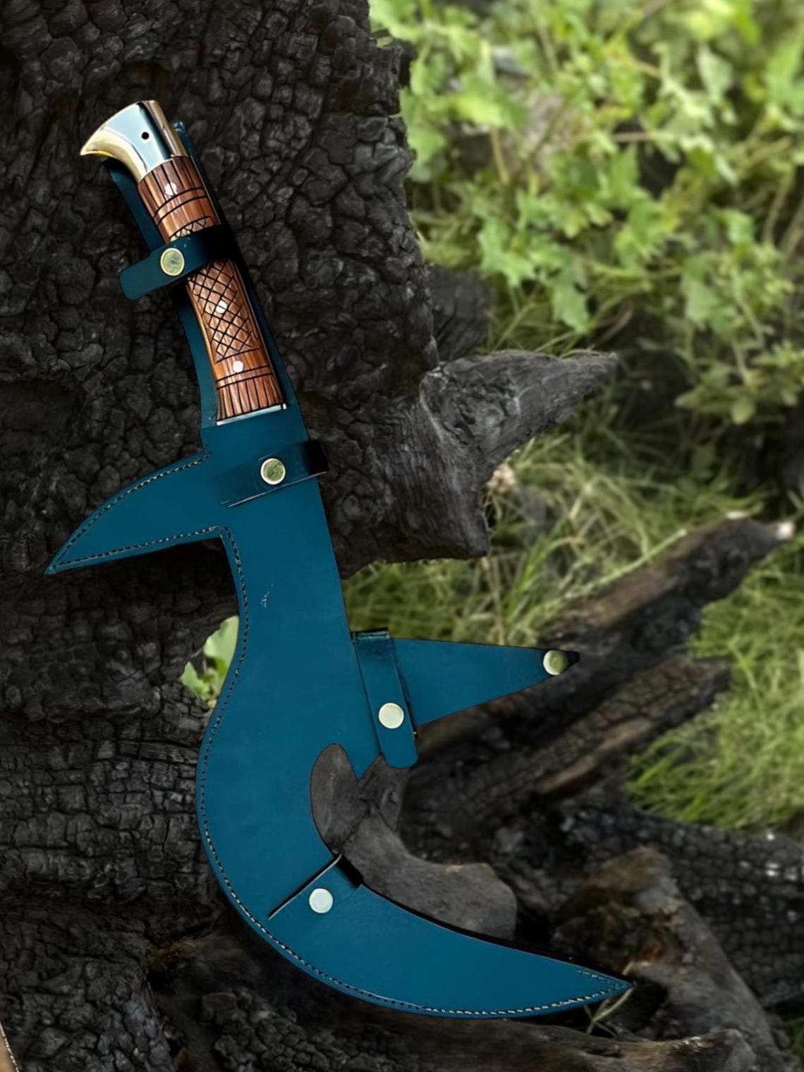 Hand forged African Hunga Munga Carbon Steel Mambele Knife With hand-forged-african-hunga-munga-carbon-steel-mambele-knife-with