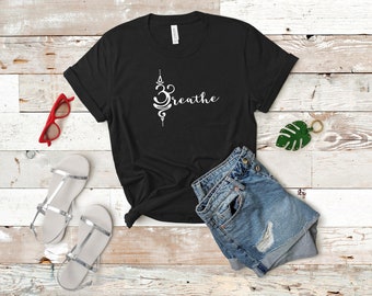 Breathe Tee, Meditation T-shirt, Yoga, Zen, Om, Aum, Inspirational Tshirt, Spiritual, Motivational Tshirt, Energy, Healing Tshirt