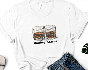 Sarcastic Adult Tshirt, Whiskey Glasses, Funny Drinking Shirt, Whiskey Tshirt, Shots, Bachelor Party, Mens Tee, Womens Tee, Heartbreak Proof