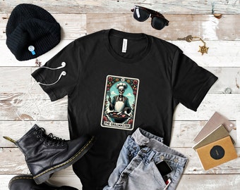 The Grillmaster Shirt, Funny Tarot Card Shirt, Skeleton Dad Tee, BBQ, Father's Day Gift, Grilling, Trendy Summer Tee, Colorful Graphic Tee