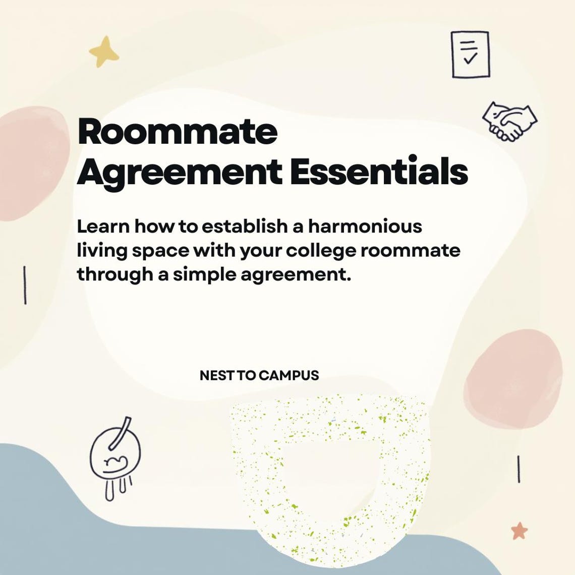 College Roommate Agreement Template Editable Dorm Living Contract