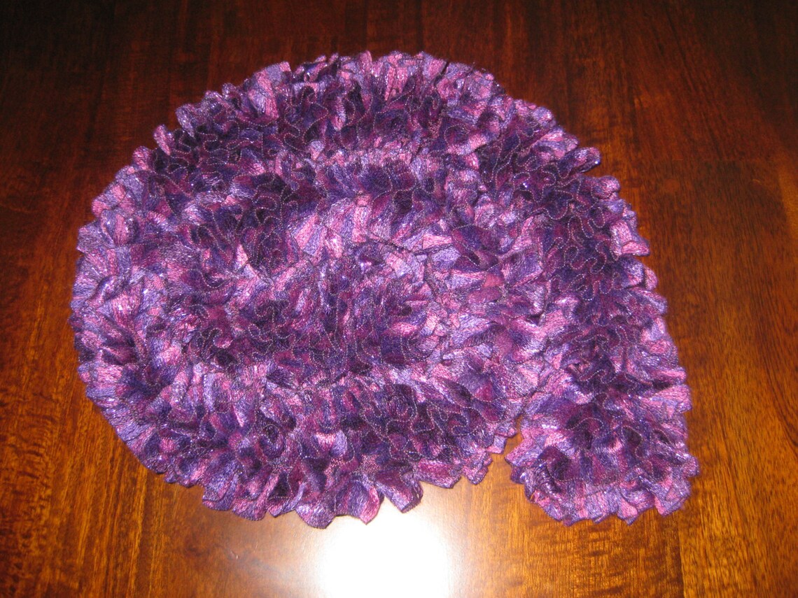 Purple Ruffle Scarf | Etsy