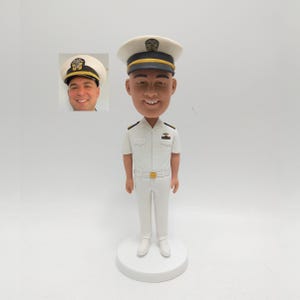 Custom Military Bobblehead Figurine in Camouflage – Personalized Army Gift for Veterans, Promotions, Retirements or Deployment Return