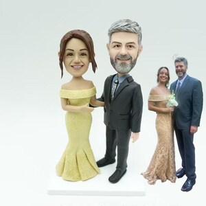 Figurine personnalisée pour couple de mariés | Cadeau personnalisé avec figurine des jeunes mariés pour un anniversaire, un mariage ou un souvenir de la Saint-Valentin
