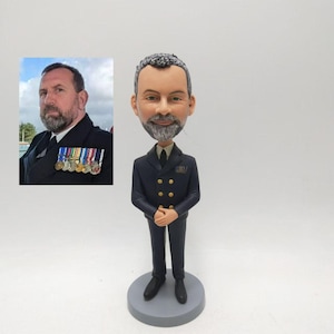 Custom Military Veteran Bobblehead Figurine – Personalized Gift for Service Member, Retirement, Veterans Day or Military Appreciation