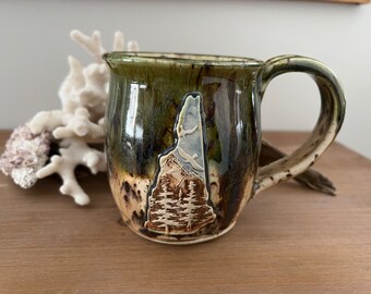 Ready to Ship!!  State of New Hampshire 16 Ounce Ceramic Mug, NH Mug, Hand Painted NH Coffee Cup, Hot Coco, 16 Ounce Mug