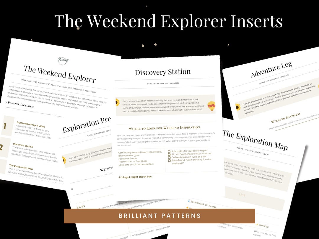 The Weekend Explorer Planner - Mindful Weekend Planning Journal for ...