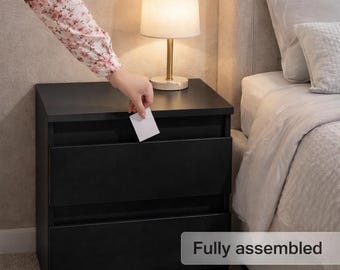 Secret Safe Drawer, Hight Quality Bedside Table, Hidden RFID Lock, Invisible Compartment Nightstand, Mom or Grandma Birthday gift
