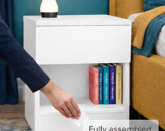 Bedside Locker with Safe, Secret Storage Drawer, Smart Furniture, Hidden Invisible Compartment, Secure RFID Nightstand, Dad Birthday Gift