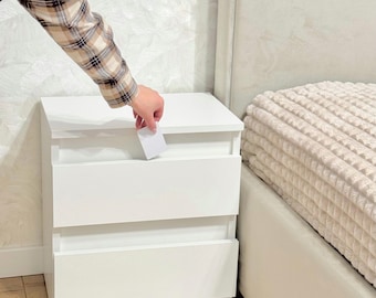 Mesilla de noche oculta con cajón secreto, mesita de noche con cerradura RFID, mueble con compartimentos invisibles