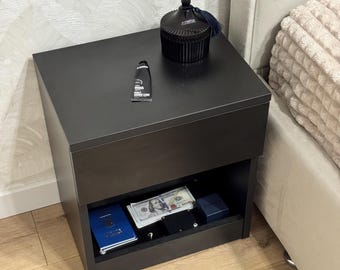 Anti Theft Bedside Table with Hidden Storage, Diverison Safe RFID Nightstand with Secure Compartment, Secret Drawer, Mother’s Day gift
