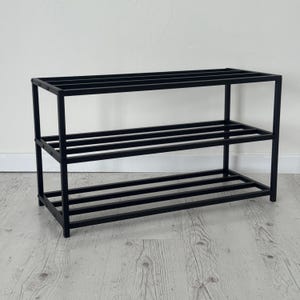 Unassembled Metal Shoe Rack | 3-Tier Entryway Organizer | DIY Shoe Shelf for Small Spaces | Gift for Dad