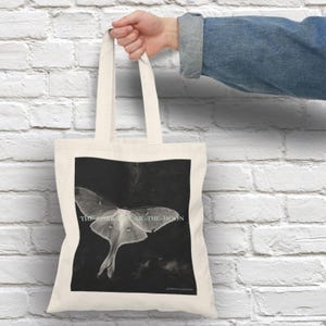 White Moth Tragetasche: Dark Side of the Moon, Gothic Baumwollleinen