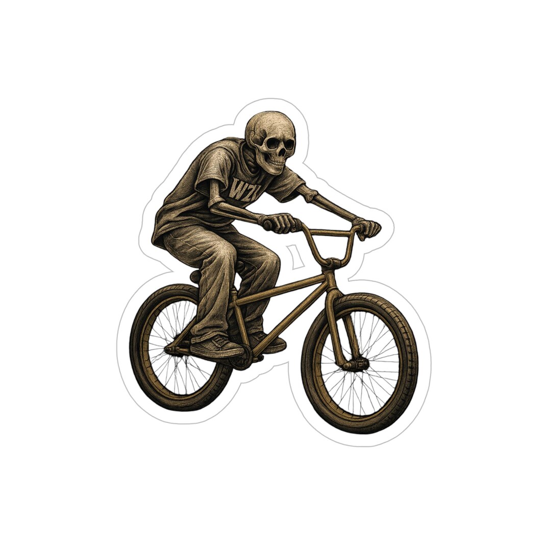 Skeleton Ride Decal Skeleton BMX Sticker: Die-cut Vinyl Bike Skull Decal - Etsy
