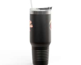 Skull-Eye Reisebecher: Gothic Thermobecher mit Henkel & Strohhalm