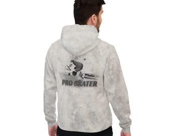 Sweat à capuche Grunge Stone Wash Pro Skater : streetwear graphique de skateboard unisexe