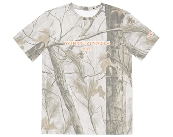 Camo-T-shirt: uniseks T-shirt met Woodland Camouflage-afbeelding