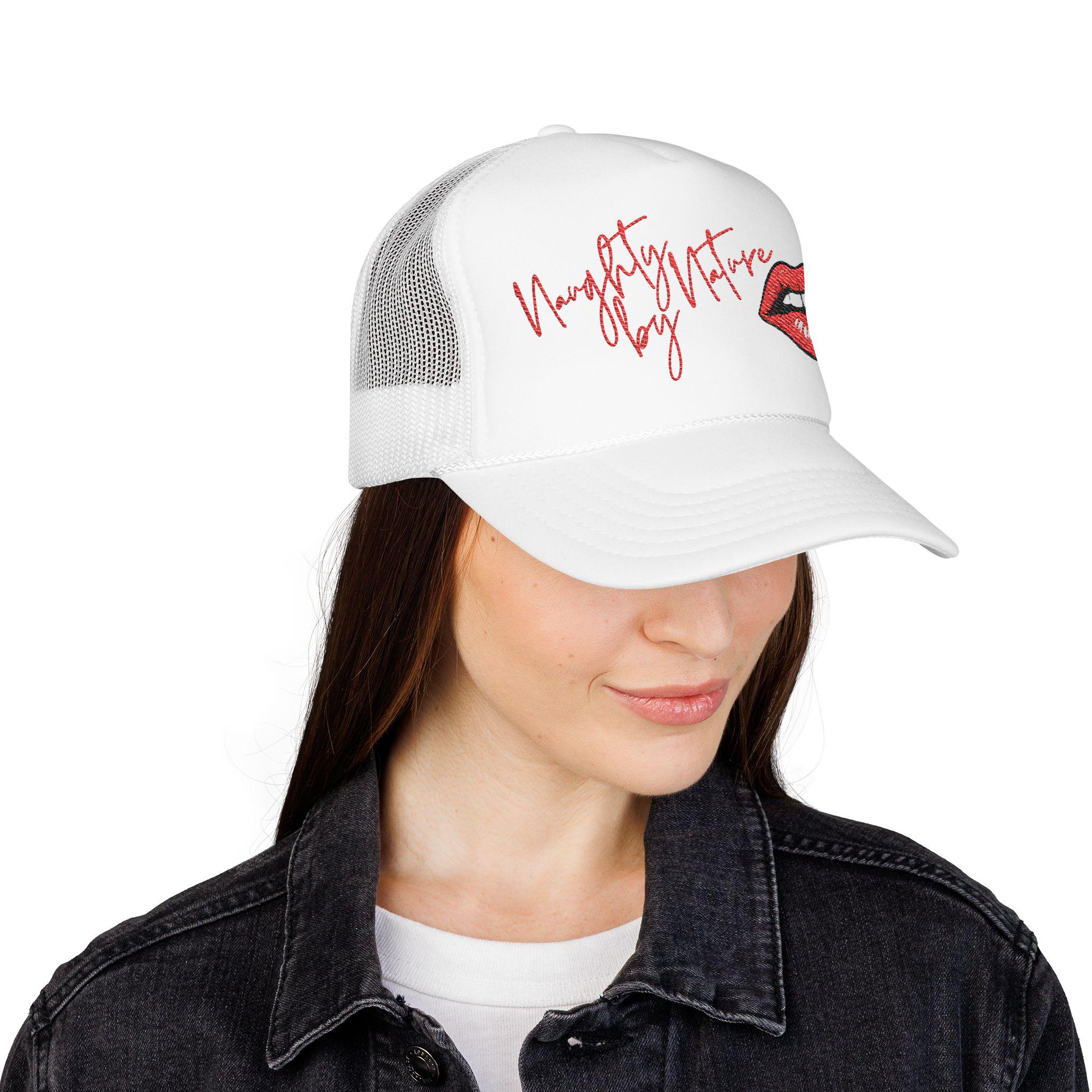 帽子 Red lips embroided trucker hat Red Lips Embroidered Trucker Hat: Y2K Retro Streetwear - Etsy