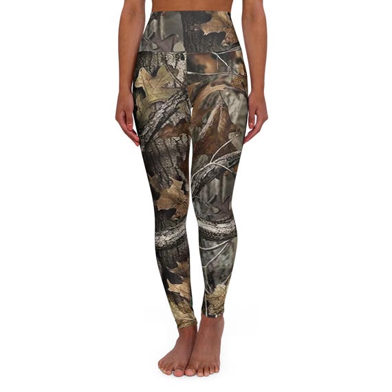 Leggings, Realtree Camo Pattern All Over Print High Waisted Yoga