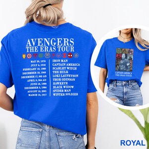 Avengers The Eras Tour DTF Transfers, Marvel Super Heroes Heat Press Transfers, Captain America, Ironman Tee, The Hulk, Spider-Man Bild 18