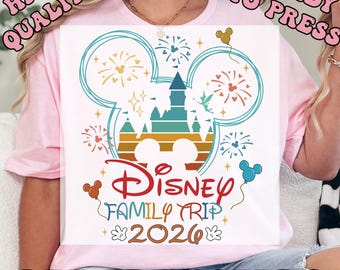 Disney Family DTF Transfers2026, Mickey and Crew Tee Heat Press Transfers, Disney Castle Vacation Group, Disneyworld, Disney Family Trip