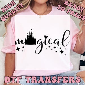 Disney Magical Castle Ready to Press Transfer,  Disney Family DTF Heat Press Transfers, High Quality Direct to Film Prints