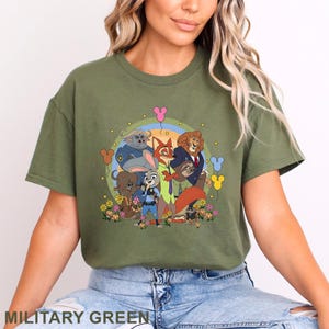 Disney Zootopia Characters DTF Transfers, Nick Wilde Judy Hopps Heat Press Transfers, Disney Family Trip, Zootopia Mickey Balloons Tee bild 13