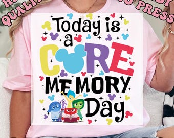 Disney Inside Out Today Is A Core Memory Day Ready to Press Transfer,  Pixar Inside Out DTF Heat Press Transfers, Direct to Film Prints