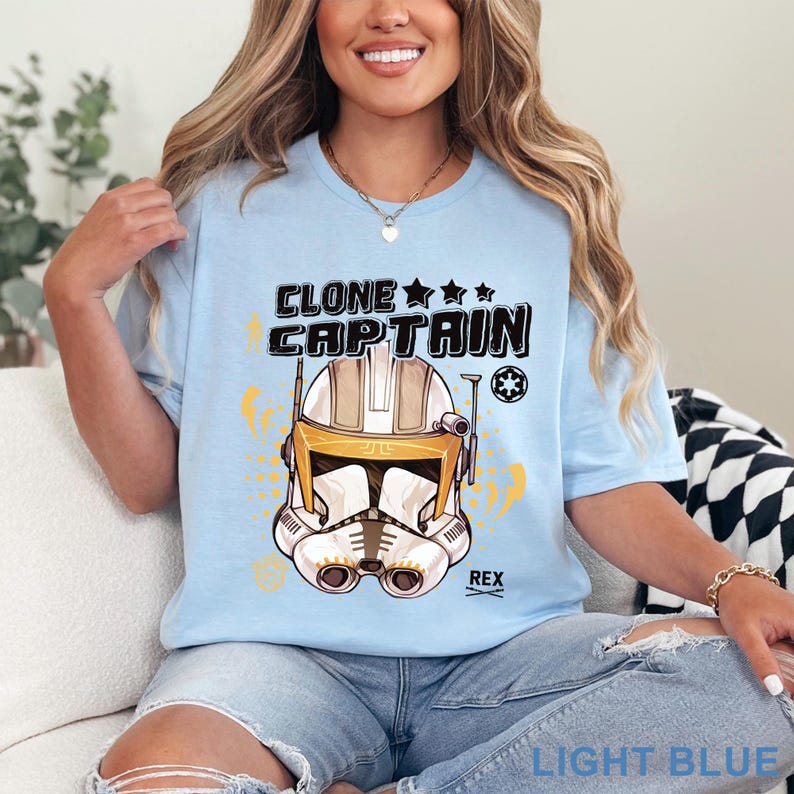 Star Wars Clone Wars DTF Transfers, Clone Captain Rex Heat Press Transfers, Star Wars Fan Tee, Star Wars, Disneyland Magic Kingdom image 10