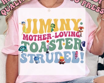 Disney Inside Out 2 Ready to Press Transfer,  Pixar Inside Out DTF Heat Press Transfers, High Quality Direct to Film Prints