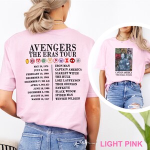 Avengers The Eras Tour DTF Transfers, Marvel Super Heroes Heat Press Transfers, Captain America, Ironman Tee, The Hulk, Spider-Man Bild 13