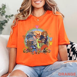 Disney Zootopia Characters DTF Transfers, Nick Wilde Judy Hopps Heat Press Transfers, Disney Family Trip, Zootopia Mickey Balloons Tee bild 15