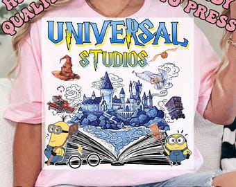 Vintage Disney Universal Studios DTF Transfers, Universal Studios Heat Press Transfers,, Disney Trip, Disneyworld, Disney Family
