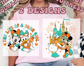 Disneyland The Life Of A Park Girl DTF Transfers, Minnie And Daisy Heat Press Transfers, Disneyland Girls Trip, Park Girl Vacation